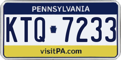 PA license plate KTQ7233
