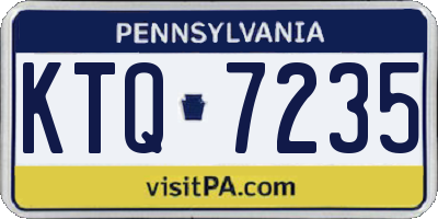 PA license plate KTQ7235
