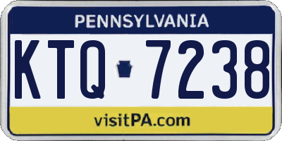 PA license plate KTQ7238