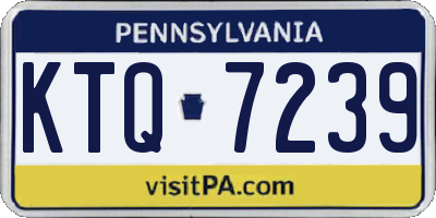 PA license plate KTQ7239