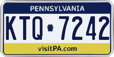 PA license plate KTQ7242