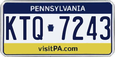 PA license plate KTQ7243
