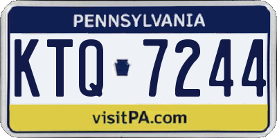 PA license plate KTQ7244