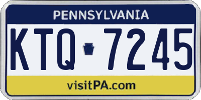 PA license plate KTQ7245