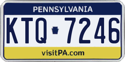 PA license plate KTQ7246