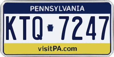 PA license plate KTQ7247