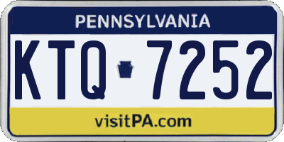 PA license plate KTQ7252