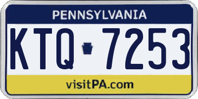 PA license plate KTQ7253