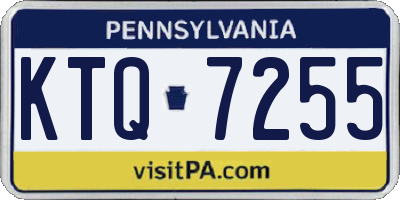 PA license plate KTQ7255