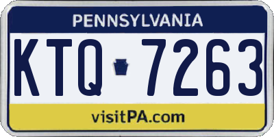 PA license plate KTQ7263