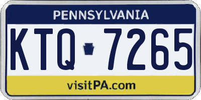 PA license plate KTQ7265