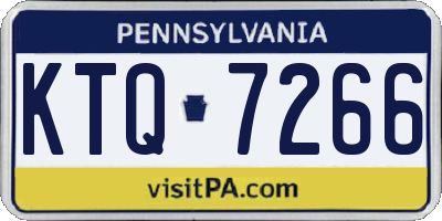 PA license plate KTQ7266