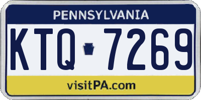 PA license plate KTQ7269