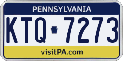 PA license plate KTQ7273