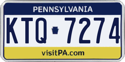 PA license plate KTQ7274