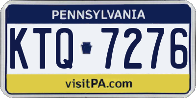 PA license plate KTQ7276