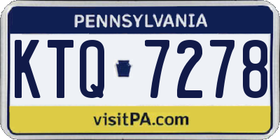 PA license plate KTQ7278