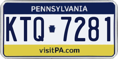 PA license plate KTQ7281