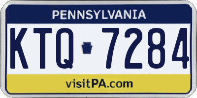 PA license plate KTQ7284