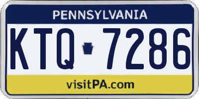 PA license plate KTQ7286
