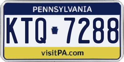 PA license plate KTQ7288