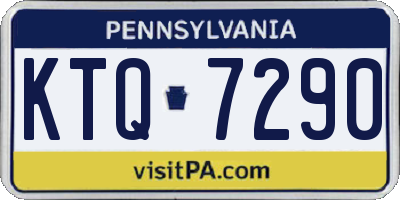 PA license plate KTQ7290