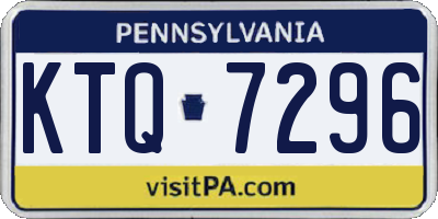 PA license plate KTQ7296