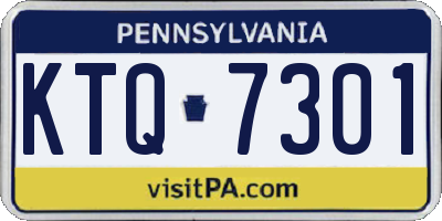 PA license plate KTQ7301