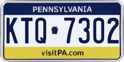 PA license plate KTQ7302