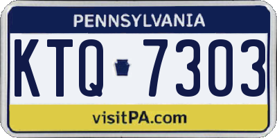 PA license plate KTQ7303