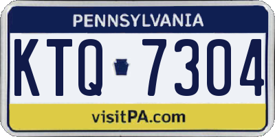 PA license plate KTQ7304