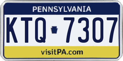 PA license plate KTQ7307