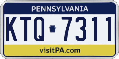 PA license plate KTQ7311