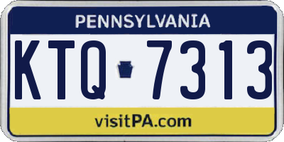 PA license plate KTQ7313