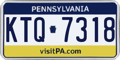 PA license plate KTQ7318