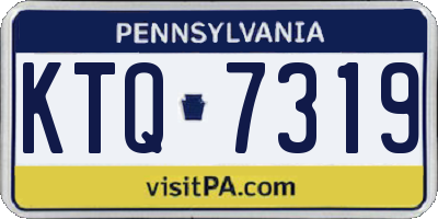 PA license plate KTQ7319