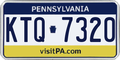 PA license plate KTQ7320