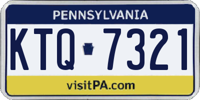 PA license plate KTQ7321