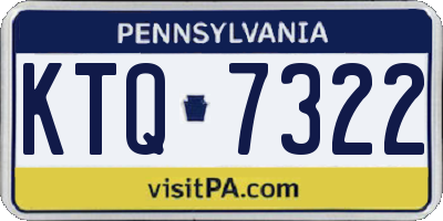 PA license plate KTQ7322