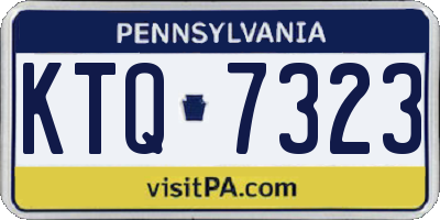PA license plate KTQ7323