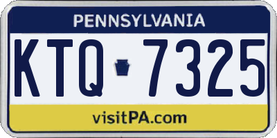 PA license plate KTQ7325