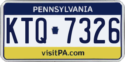 PA license plate KTQ7326