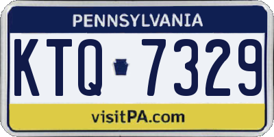 PA license plate KTQ7329