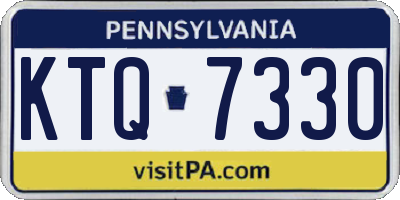 PA license plate KTQ7330