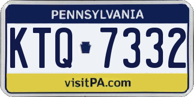 PA license plate KTQ7332