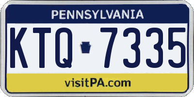 PA license plate KTQ7335