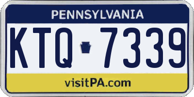 PA license plate KTQ7339