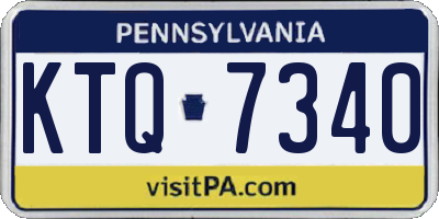 PA license plate KTQ7340