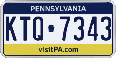 PA license plate KTQ7343