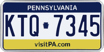 PA license plate KTQ7345